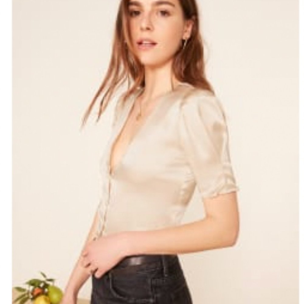 Reformation Noelle Silk Blouse